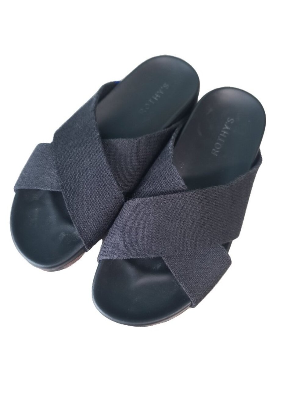 Rothys The Weekend Slide Flat Sandals Size 8 Black
